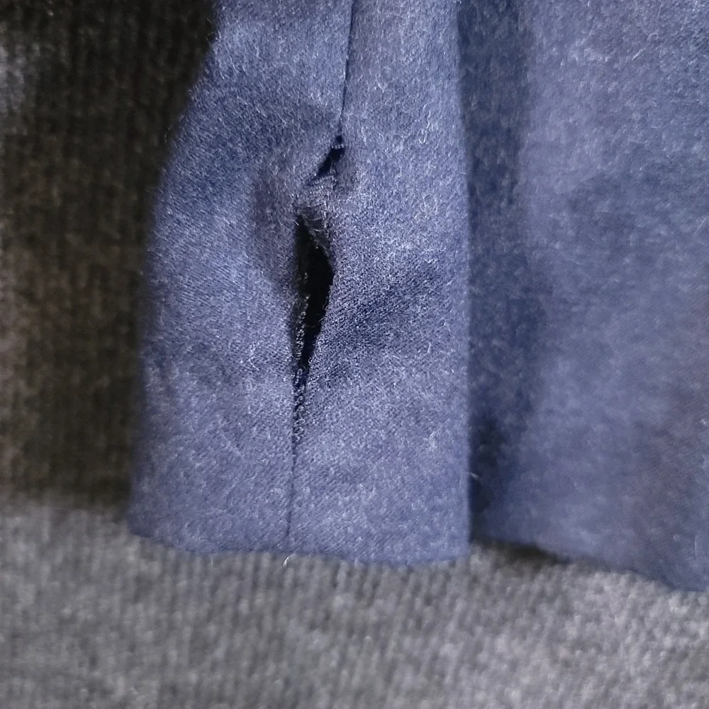 Banana Republic 35x30‎ Vitale Barberis Canonico Flannel 120s Navy Pants *Flaws*